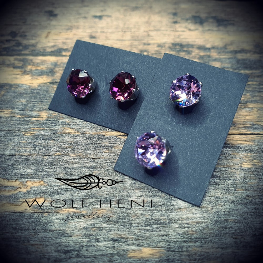 Amethyst deals earrings swarovski