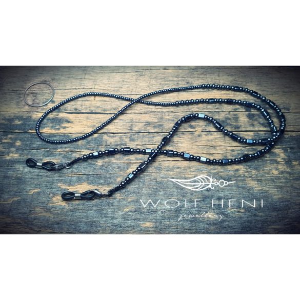 kék fehér szemüvegtartó