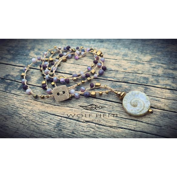 „Rusztikus kókuszhéj kapocs az ARKANA kézműves nyakláncon”