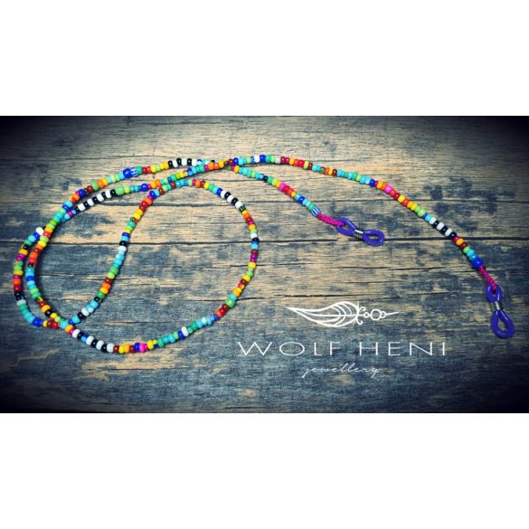 BARKA szemüveglánc orgonalila szilikonvéggel – finom, nőies árnyalatbanszemüveglánc fukszia szilikonvéggel – merész, vibráló stílus