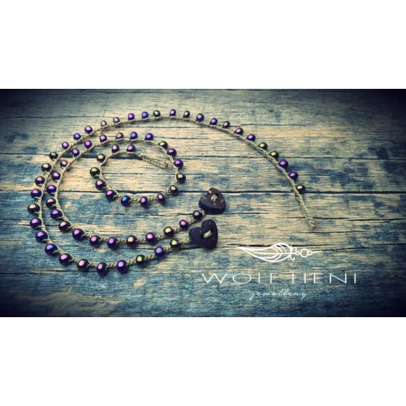 CALA bokalánc szív alakú kókuszhéj gombbal, természetes és organikus részletekkel