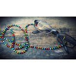 színes gyöngyös szemüvegzsinór