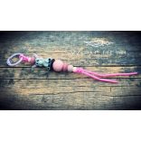 rózsaszín csacsi kulcstartó biztonságos szilikongyöngyökkel