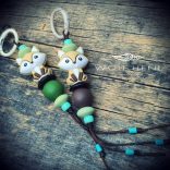 CSALIT rókás kulcstartó, multifunkciós táskadísz és medál kézműves ajándék