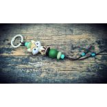 CSALIT rókás kulcstartó mérgező anyagoktól mentes szilikon gyöngyökkel, biztonságos viseletként