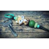 CSELE rókás kulcstartó méreganyagmentes gyöngyökkel