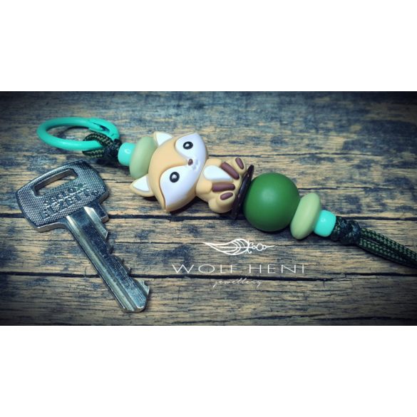 CSELE rókás kulcstartó méreganyagmentes gyöngyökkel