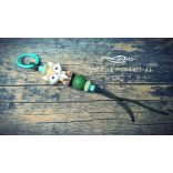 kézműves kisrókás kulcstartó természetközeli hangulattal