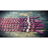 LUMA BAY bokalánc cseh és japán üveggyöngyökkel, két igazgyönggyel és kagylóhéj záródással