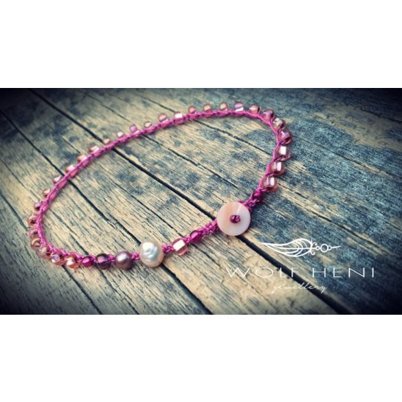 WOLF HENI LUMA BAY bokalánc – nyári hangulatú kézműves ékszer rózsaszín tónusokkal