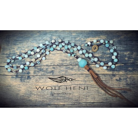 „Kókuszhéjból készült díszes gombbal záródó MIRAPRESA nyaklánc”