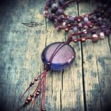 „NEBULA kézzel készült nyaklánc cseh üveggyöngy medállal”