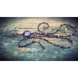 „Rusztikus kagylóhéj kapocs a NEBULA kézműves nyakláncon”