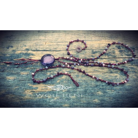 „Rusztikus kagylóhéj kapocs a NEBULA kézműves nyakláncon”