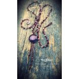 „Kézzel csomózott NEBULA nyaklánc cseh, japán és távol-keleti üveggyöngyökkel”