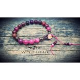  Antikolt óarany gombzáras kézműves karkötő sugilit ásvánnyal