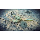 „Prehnit ásvány részletfotó a Páfrány kézzel készült fülbevalón”