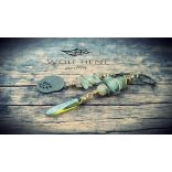 „Bohém stílusú Páfrány fülbevaló cseh üveggyönggyel”