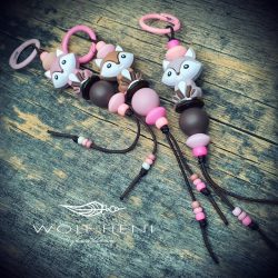 PAGONY rókás kulcstartó, multifunkciós táskadísz és medál kézműves ajándék