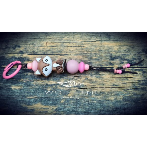 Rókás kulcstartó mérgező anyagoktól mentes szilikon gyöngyökkel – PAGONY