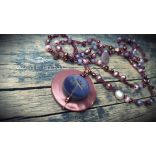 „Édesvízi igazgyöngyökkel és cseh, japán üveggyöngyökkel készült láncrész”