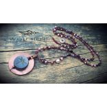 „Művészi hangulatú, kézzel készült PICASSARA nyaklánc természetes anyagokkal”