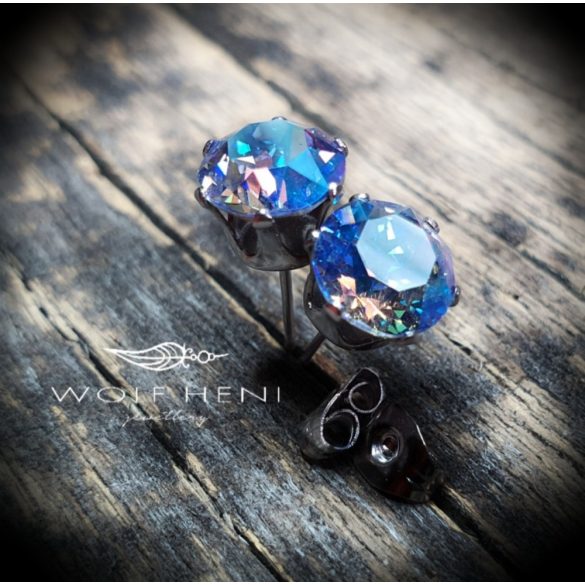 Swarovski earrings blue crystal sale