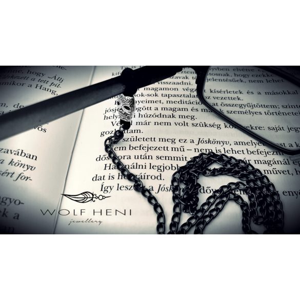 Férfias stílusú prémium szemüveglánc gun metal lánccal