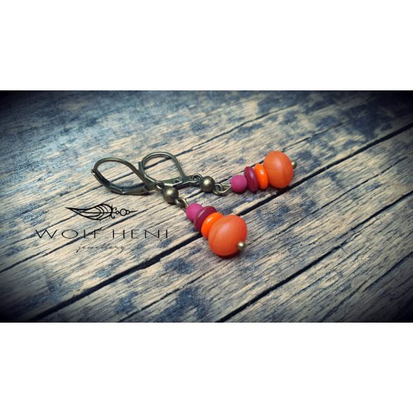 Könnyű, egész napos viseletre alkalmas kézműves fülbevaló