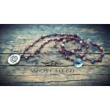 Bohém, természetes ásványokból készült wolfheni horgolt nyaklánc