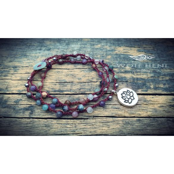 SZFÉRA variálható ékszer: horgolt ásvány nyaklánc karkötőként is