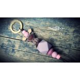 rózsaszín rénszarvas kulcstartó táskadísz vagy medál