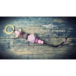 kézműves rénszarvas kulcstartó csajos színekkel