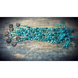 „Bohém, kézzel készített ásvány karkötő cseh és japán üveggyöngyökkel.”