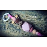 egyedi ÜSTÖKÖS kulcstartó természetes árnyalatokkal